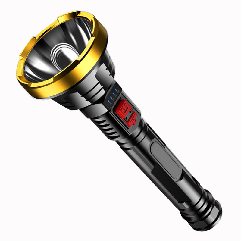 Lanterna Lunga MRG MF901 , Reincarcabila , Plastic, USB, Negru